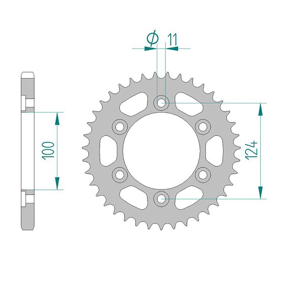 Esjot Kettenrad 50609-40 STAHL #525 40 Zähne