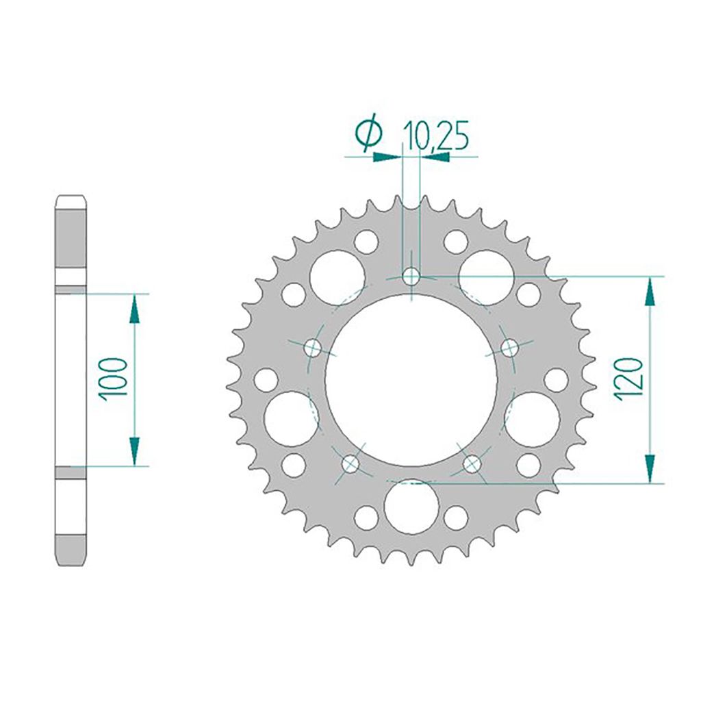 Esjot Kettenrad 36800-46 ALU #525 46 Zähne