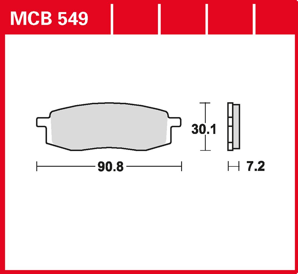 TRW Bremsbelag organisch MCB549