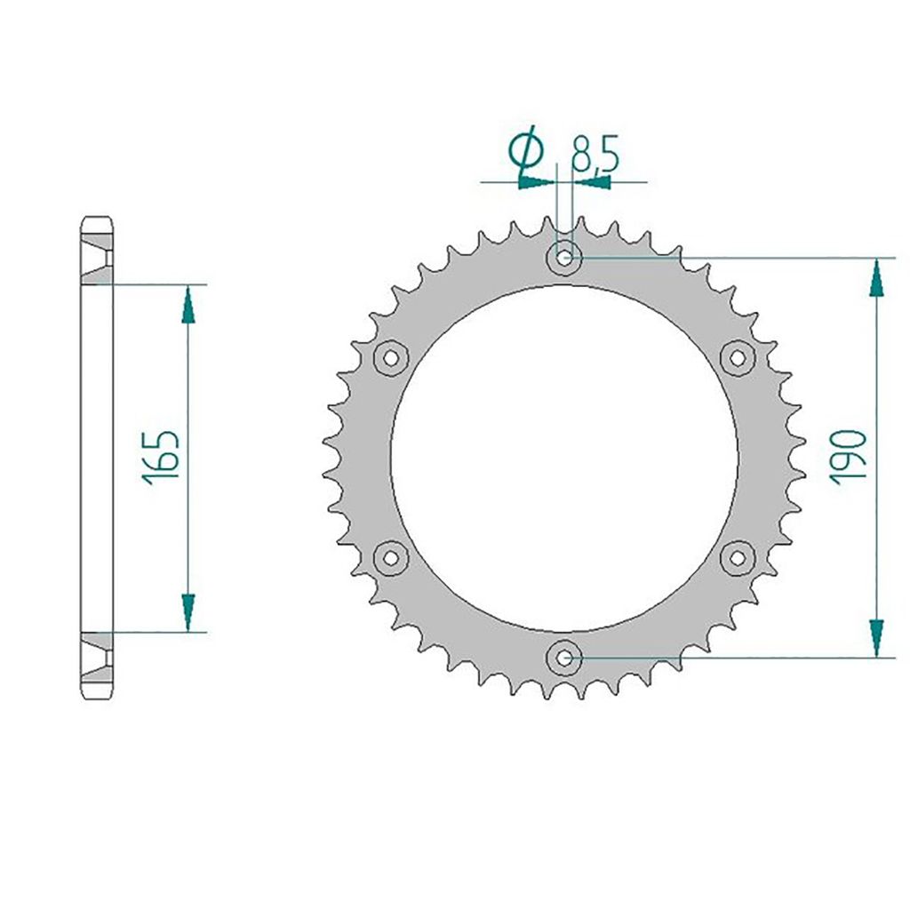 AFAM Kettenrad ALU #520 50 Zähne