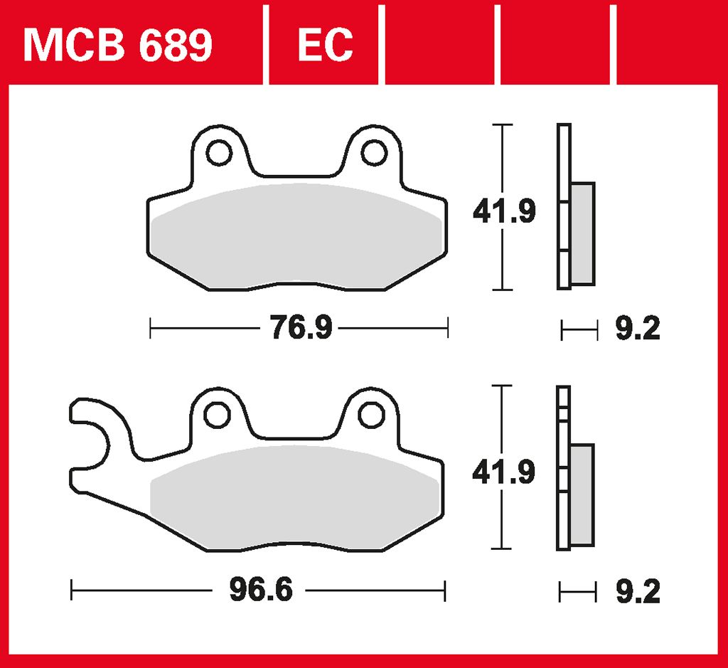 TRW Bremsbelag organisch MCB689EC