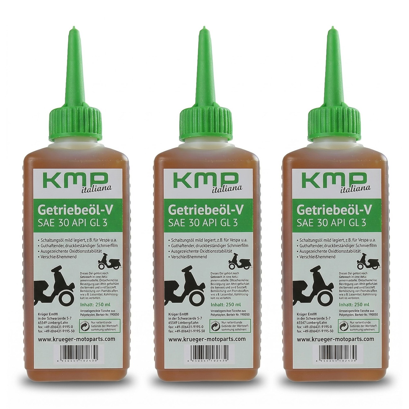 KMP Getriebeöl V SAE 30 API GL3 3er Set