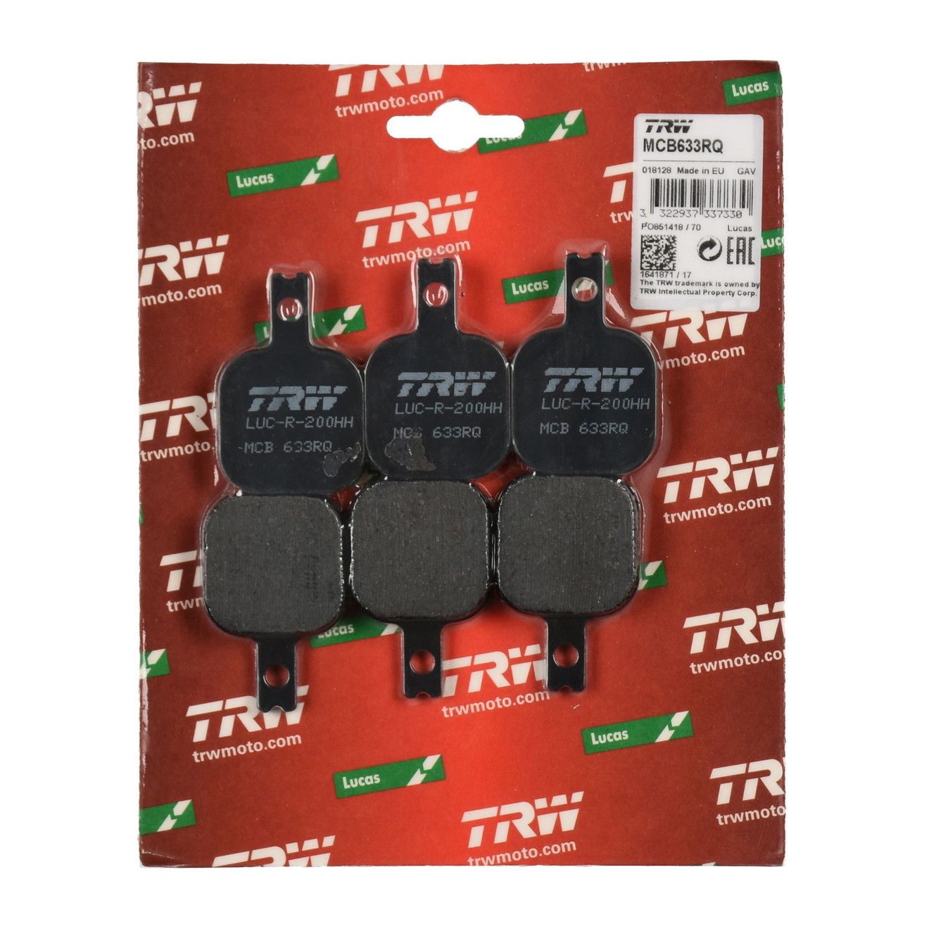 TRW Bremsbelag organisch Racing 4er Satz