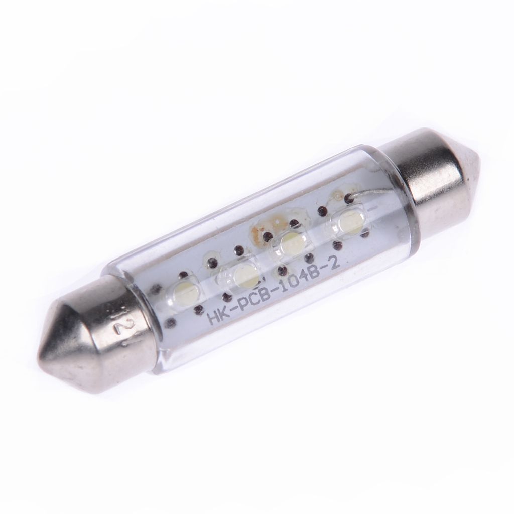 VParts Lampe MotoLibre 12V 10W SV8.5 11x43 klar 8 LED Soffitte