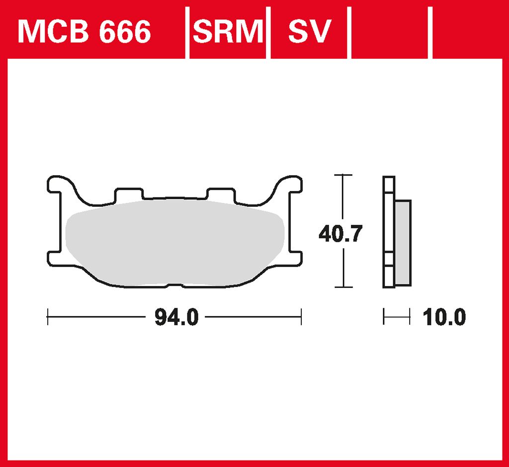 TRW Bremsbelag Sinter Street MCB666SV