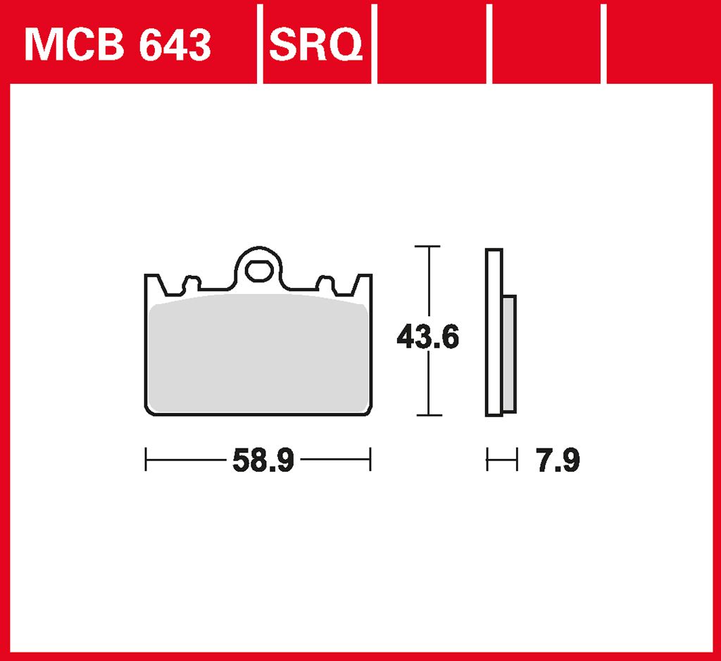 TRW Bremsbelag Sinter Racing ABE MCB643TRQ