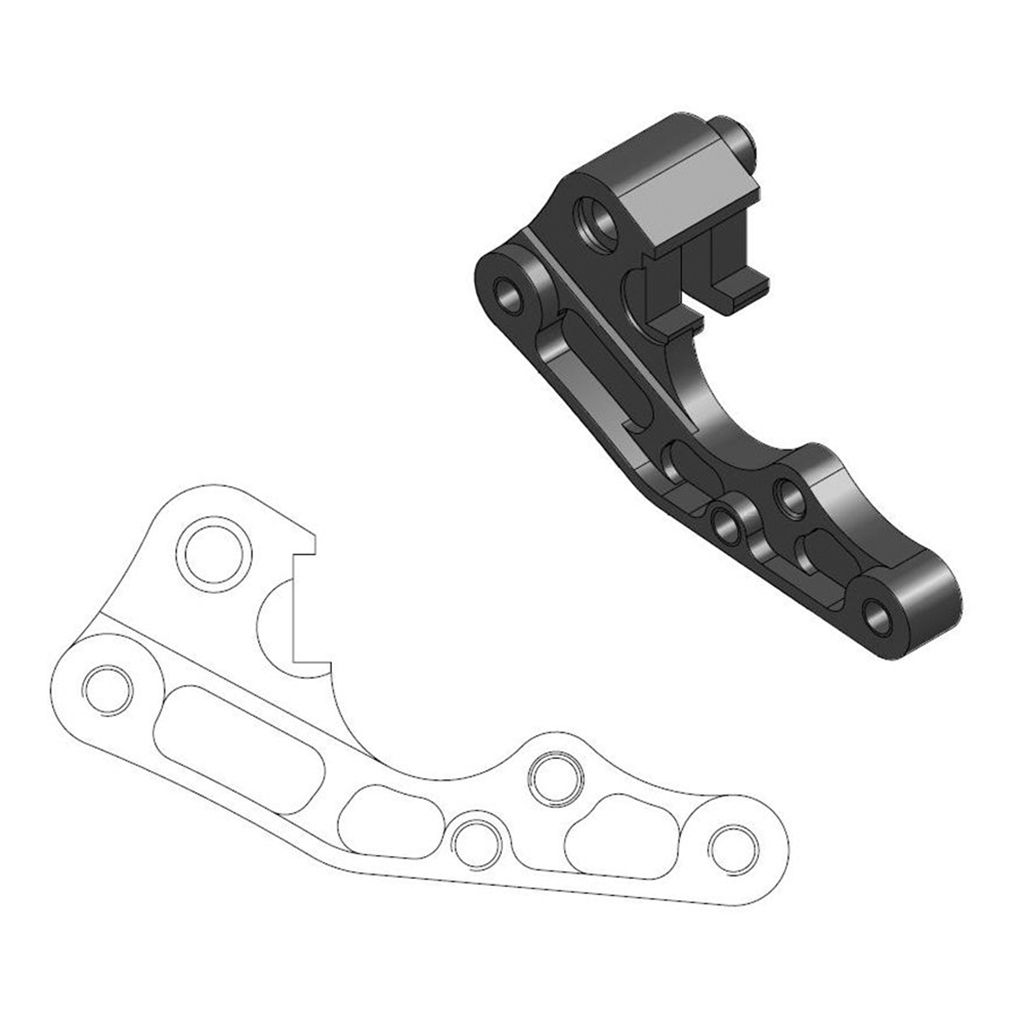 Moto-Master Bremssattel-Adapter Oversize MX 270 mm Ø