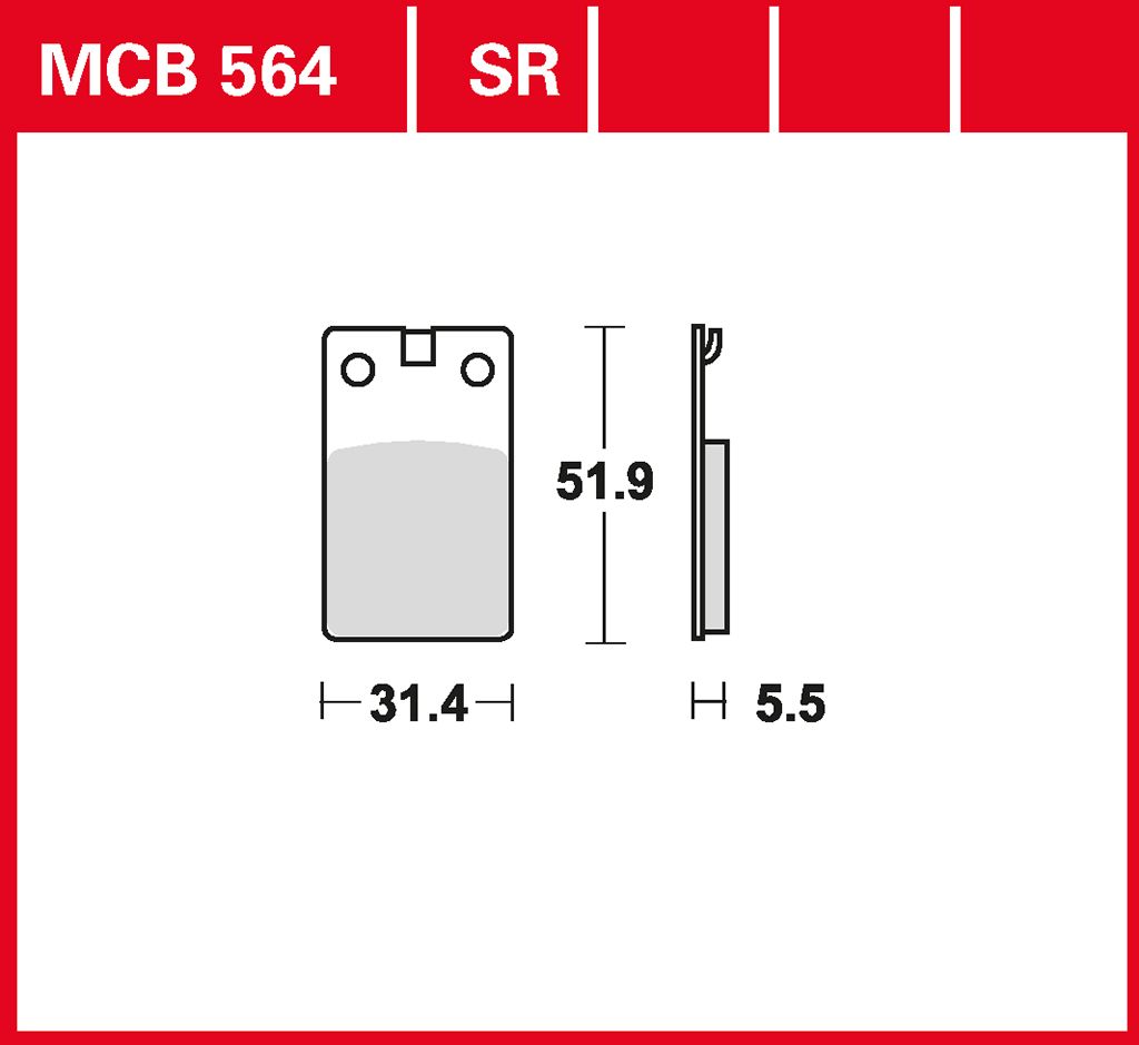 TRW Bremsbelag organisch MCB564