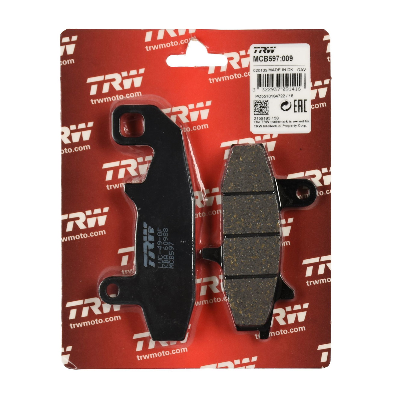 TRW Bremsbelag organisch MCB597