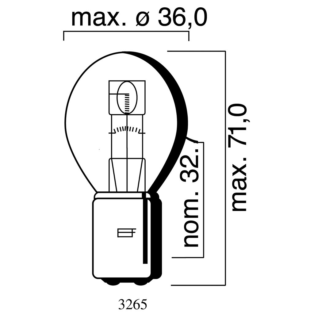 Floesser Lampe Flösser 12V 25/25W BA20d klar
