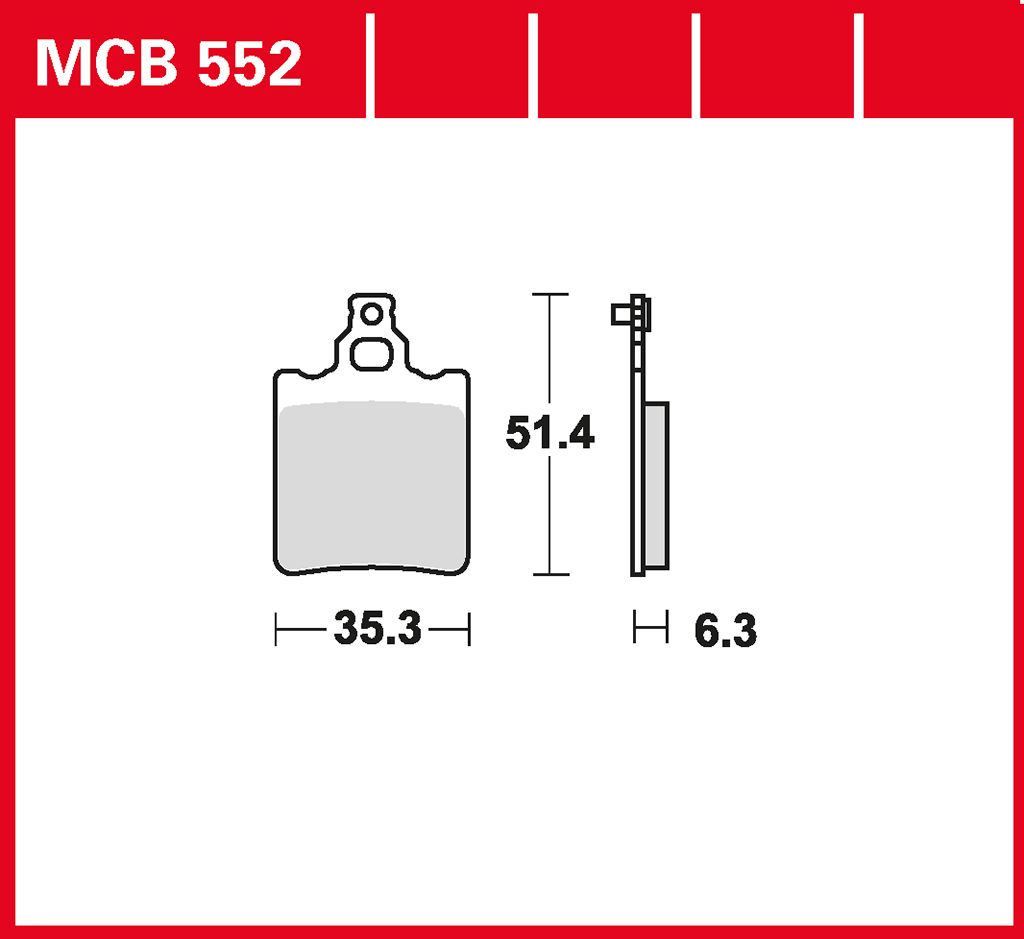 TRW Bremsbelag organisch MCB552