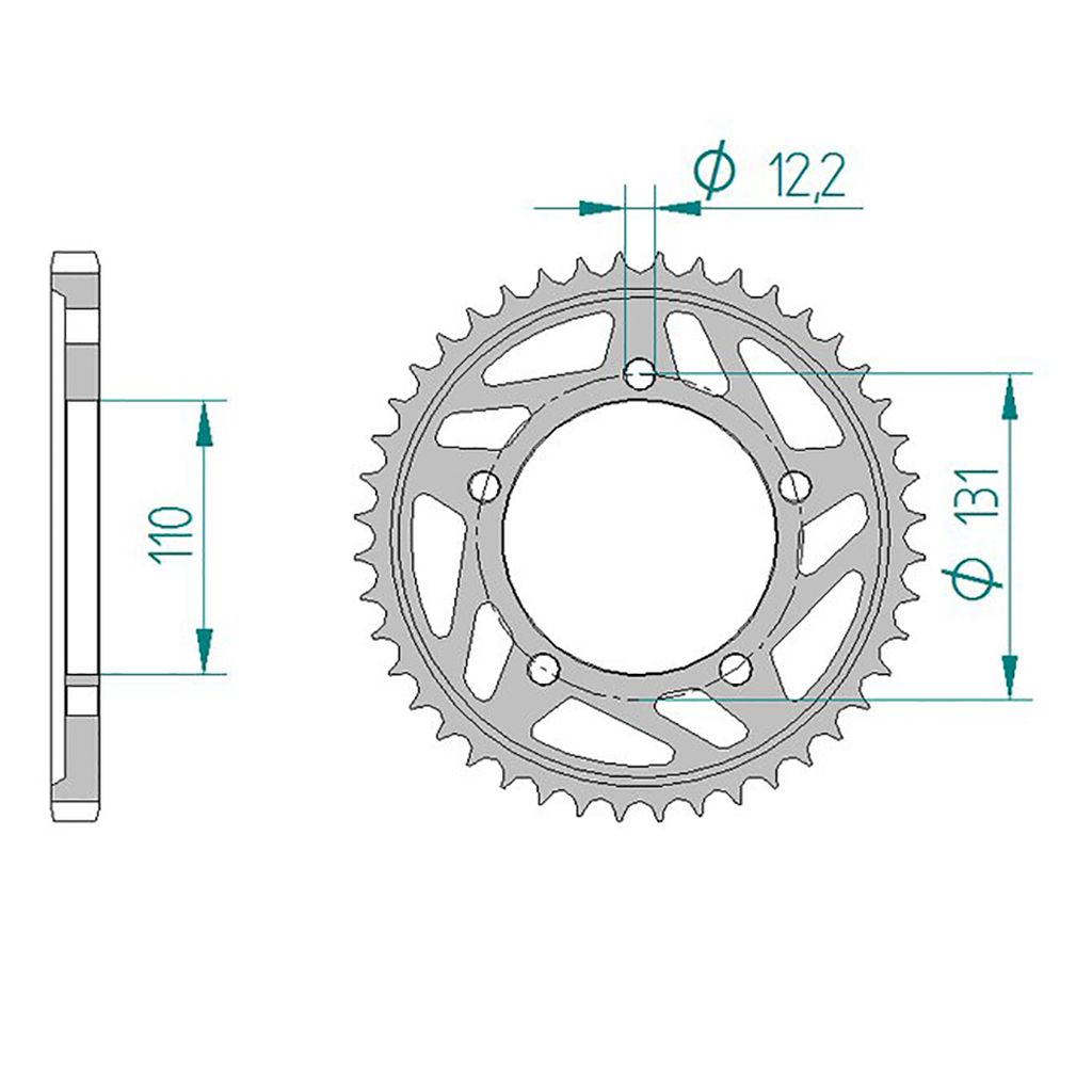AFAM Kettenrad ALU #525 44 Zähne