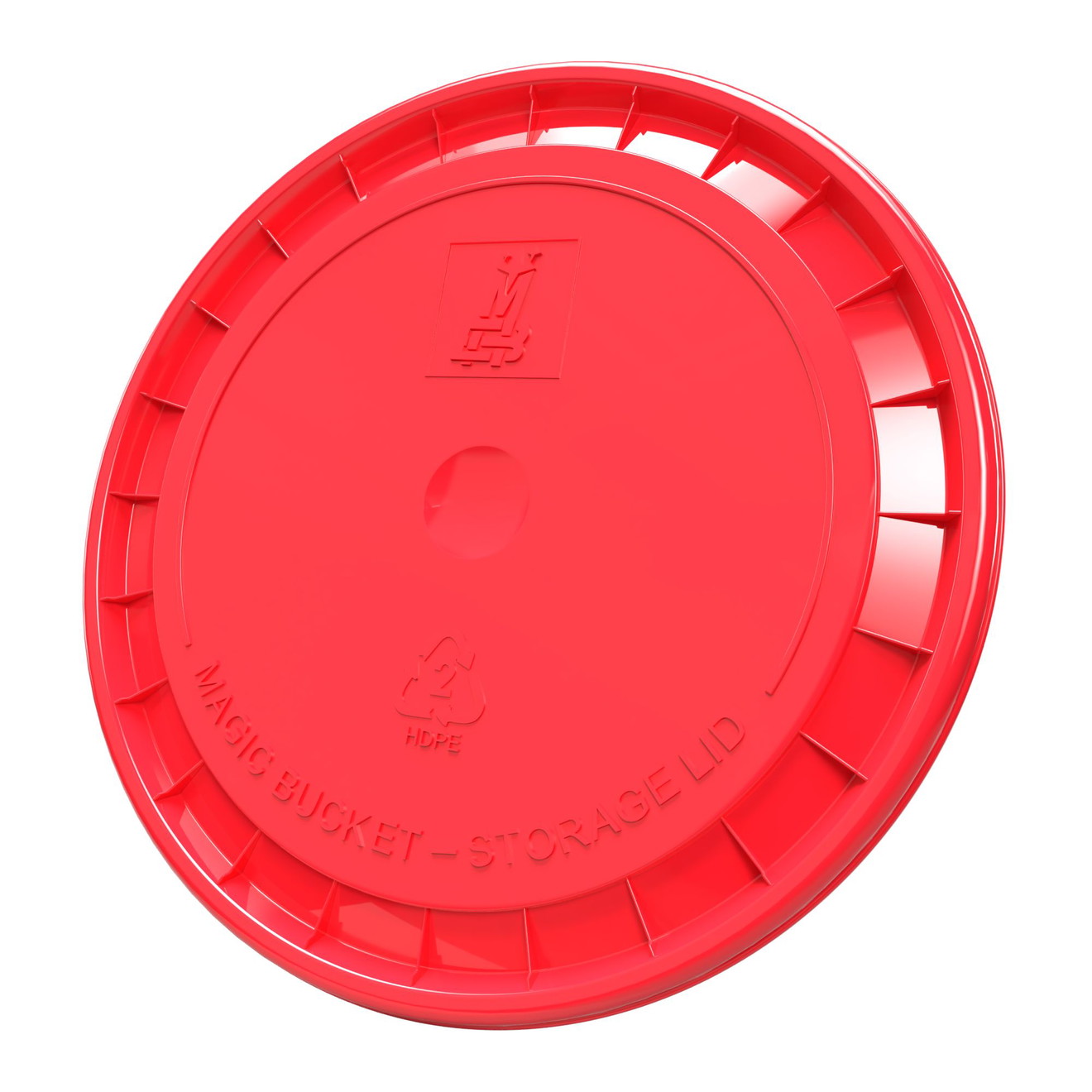 Magic Bucket Wascheimer Deckel Klickfunktion für Galloneneimer rot
