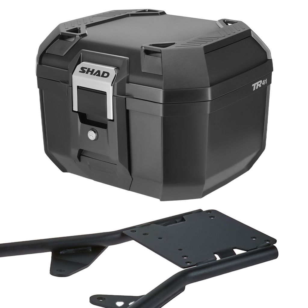 Shad Topcase TR41 Terra schwarz mit Gepäckträger