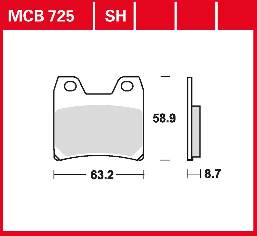 TRW Bremsbelag Sinter Street MCB725SH