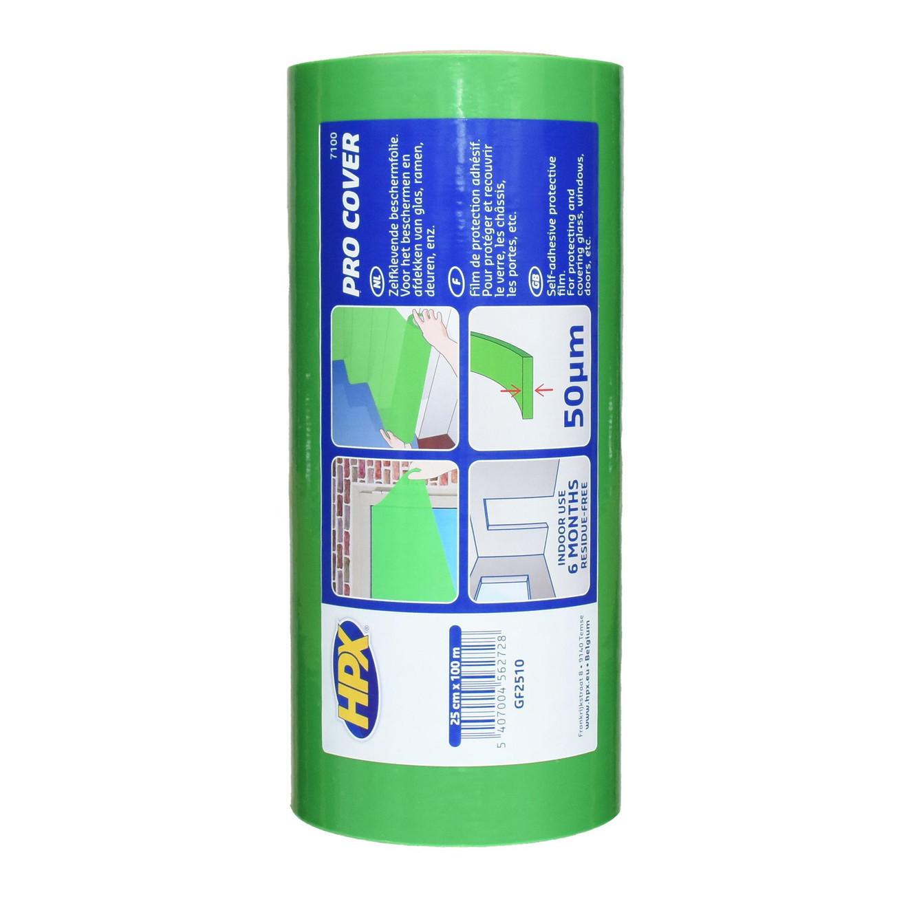 HPX 7100 Pro Cover - Zelfklevende Beschermfolie voor Meerdere Oppervlakken 250mm x 100m