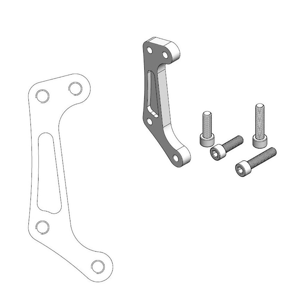 Moto-Master Bremssattel-Adapter Supermoto Racing Adapter 300 mm Ø