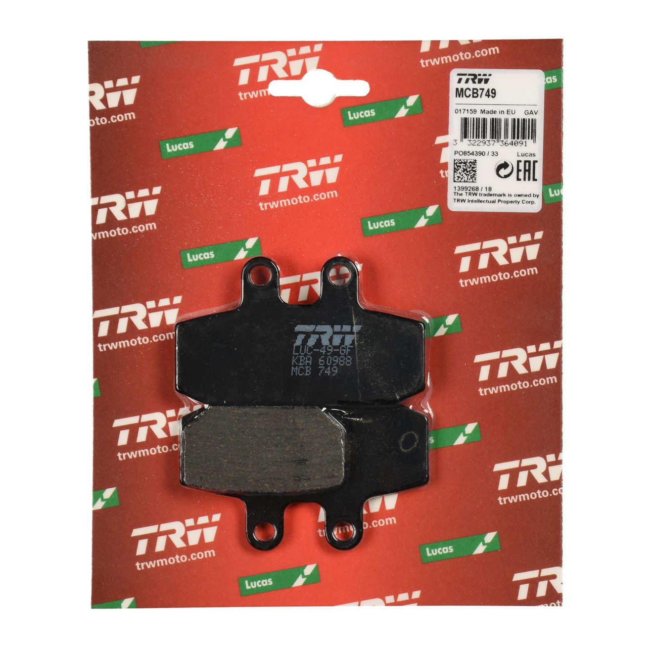TRW Bremsbelag organisch MCB749