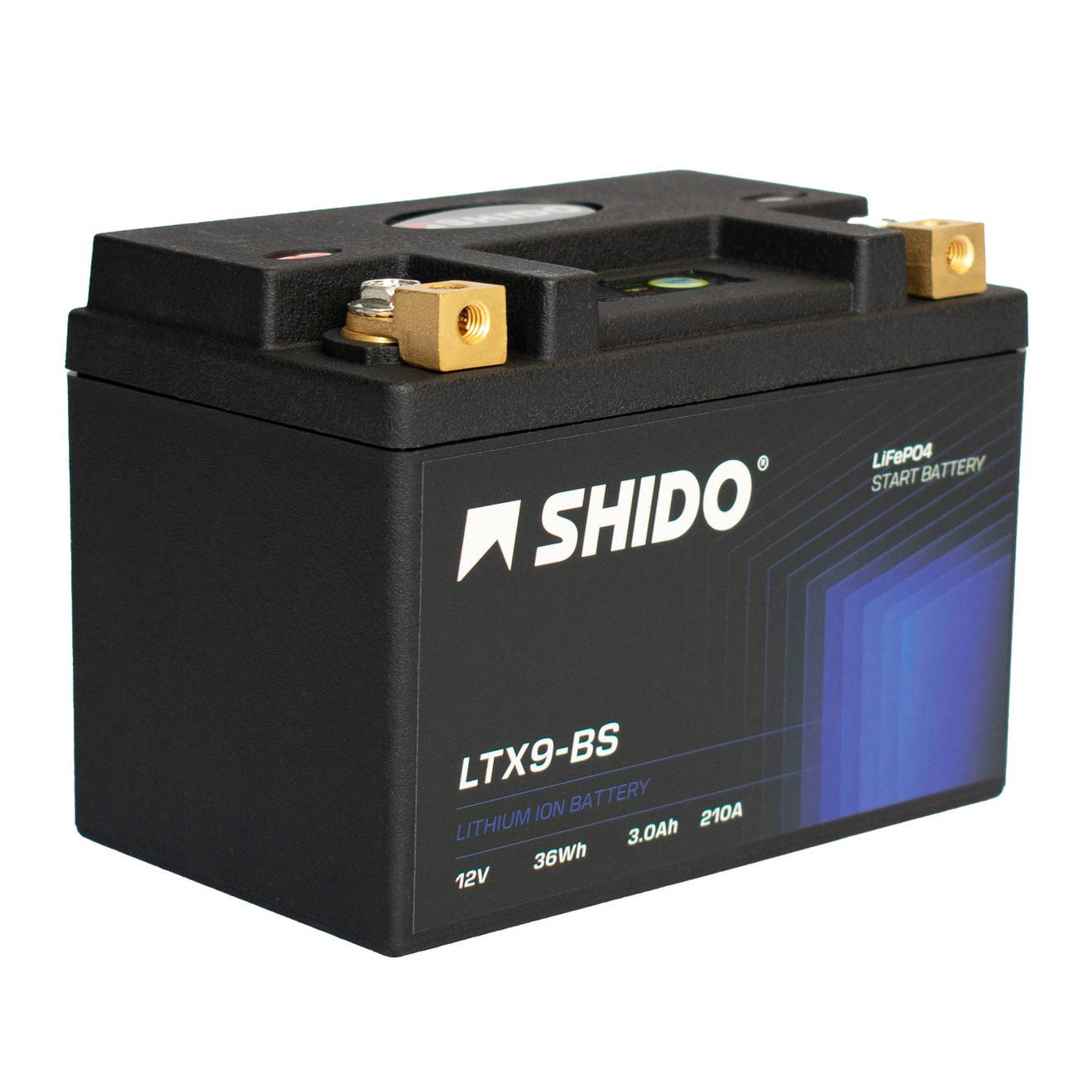 Shido Batterie 12V 3AH8AH YTX9-BS Lithium-Ionen 50812