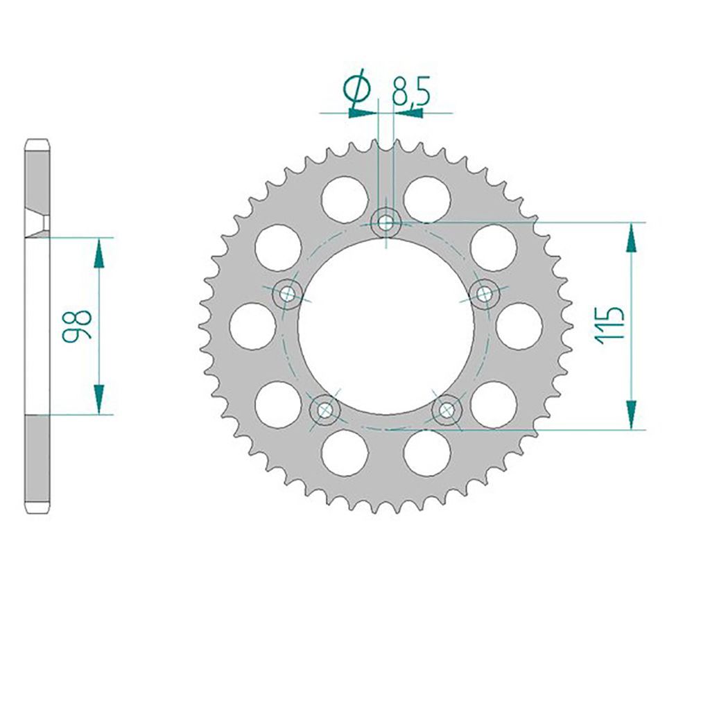 AFAM Kettenrad ALU #420 46 Zähne