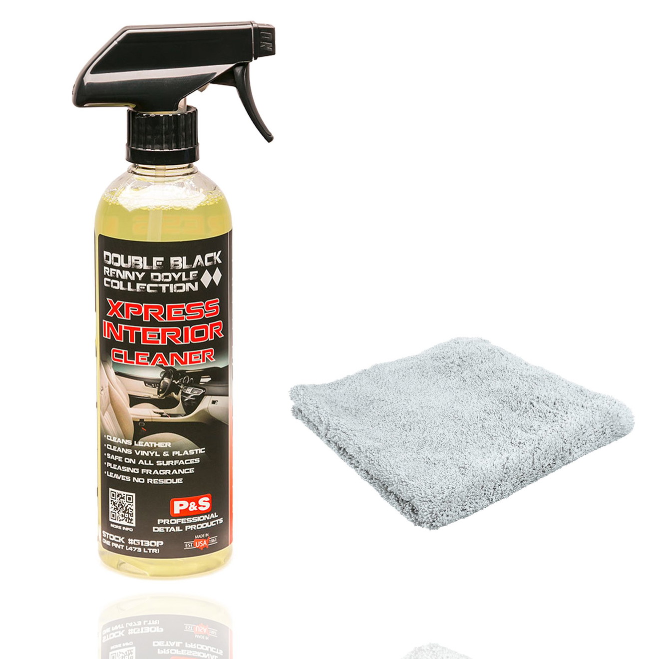 Set Curățare Interior Auto: P&S XPress Interior Cleaner + Lavetă Microfibră 473 ml
