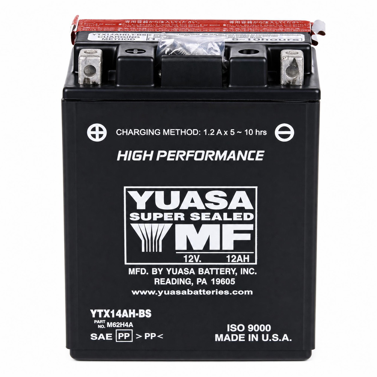 Yuasa Batterie 12V 12AH YTX14AH-BS Wartungsfrei