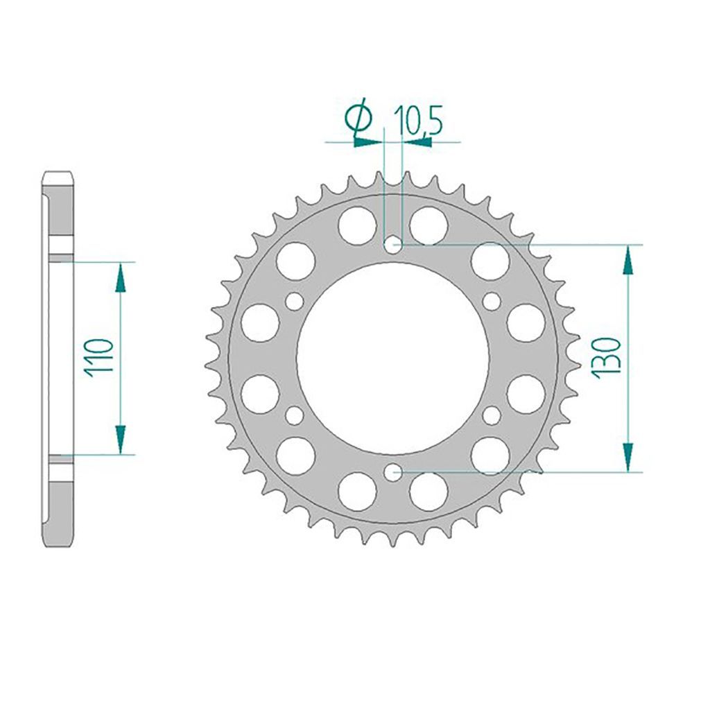 AFAM Kettenrad ALU #525 42 Zähne